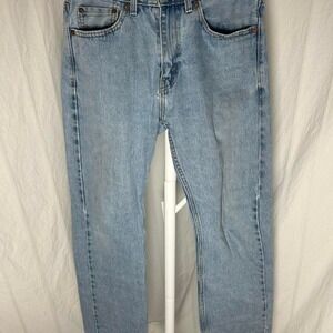 Levis 505 Jeans Mens 30x30 Blue Light Wash Denim Straight fit